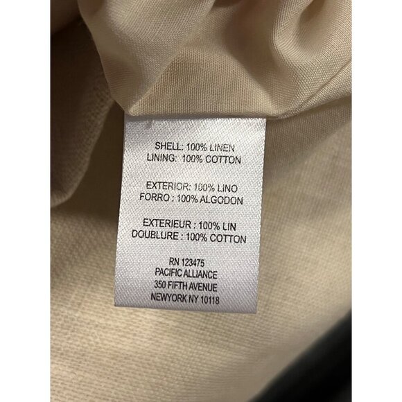 Tahari Arthur S. Levine Women Linen Blazer Jacket Size 16 Light Natural NWT New - Picture 10 of 12